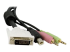 StarTech.com 1 5ft / 4m 4-in-1 USB Dual Link DVI-D KVM Switch Cable w/ Audio & Microphone (DVID4N1USB15) - Nærbilde