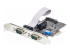 StarTech.com 2-Port Serial PCIe Card, Dual-Port PCI Express to RS232/RS422/RS485 (DB9) Serial Card, Low-Profile Brackets Incl., 16C1050 UART, TAA-Compliant, Windows/Linux, TAA Compliant - Venstre vinkel