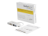 StarTech.com USB C Multiport Adapter, USB-C to DVI-D (Digital) Video Adapter with 60W Power Delivery Passthrough Charging, GbE, USB-A, Portable USB Type-C/Thunderbolt 3 Mini Laptop Dock - Høyre vinkel