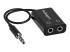 StarTech.com Black Slim Mini Jack Headphone Splitter Cable Adapter - Tilbake
