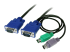 StarTech.com 3-in-1 Ultra Thin PS/2 KVM Cable - Høyre vinkel