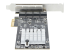 StarTech.com 4-Port 2.5Gbps NBASE-T PCIe Network Card, Intel I225-V Chip, Quad Port Computer Network Card, Multi-Gigabit NIC, PCI Express Server LAN Card, Desktop Ethernet Interface Card, PCI Express 2.0 (PR42GI-NETWORK-CARD) - Høyre side