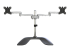 StarTech.com Dual Monitor Stand, Ergonomic Desktop Monitor Stand for up to 32" VESA Displays, Free-Standing Articulating Universal Computer Monitor Mount, Adjustable Height, Silver - Fremsiden