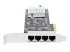 StarTech.com 4-Port 2.5Gbps NBASE-T PCIe Network Card, Intel I225-V Chip, Quad Port Computer Network Card, Multi-Gigabit NIC, PCI Express Server LAN Card, Desktop Ethernet Interface Card, PCI Express 2.0 (PR42GI-NETWORK-CARD) - Venstre side