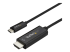 StarTech.com 10ft (3m) USB C to HDMI Cable, 4K 60Hz USB Type C to HDMI 2.0 Video Adapter Cable, Thunderbolt 3 Compatible, Laptop to HDMI Monitor/Display, DP 1.2 Alt Mode HBR2 Cable, Black - Høyre vinkel