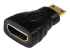 StarTech.com Mini HDMI to HDMI Adapter, 4K High Speed HDMI Adapter, 4K 30Hz Ultra HD High Speed HDMI Adapter, HDMI 1.4, Gold Plated Connectors, UHD Mini HDMI Adapter 4K, Black - Høyre vinkel