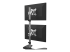 StarTech.com Vertical Dual Monitor Stand, Ergonomic Desktop Stacked Two Monitor Stand up to 27 inch VESA Mount Displays, Free Standing Universal Monitor Mount, Height Adjustable, Silver - Tilbake