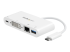 StarTech.com USB C Multiport Adapter, USB-C to DVI-D (Digital) Video Adapter with 60W Power Delivery Passthrough Charging, GbE, USB-A, Portable USB Type-C/Thunderbolt 3 Mini Laptop Dock - Høyre vinkel