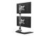 StarTech.com Vertical Dual Monitor Stand, Ergonomic Desktop Stacked Two Monitor Stand up to 27 inch VESA Mount Displays, Free Standing Universal Monitor Mount, Height Adjustable, Silver - Tilbake