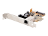 StarTech.com 1 Port 2.5Gbps PoE Network Card, PCIe Ethernet Card w/RJ45 Port, 30W 802.3at PoE NIC for Desktops/Servers, Network PoE LAN Adapter w/Low-Profile Bracket Included - Venstre vinkel