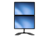 StarTech.com Vertical Dual Monitor Stand, Ergonomic Desktop Stacked Two Monitor Stand up to 27 inch VESA Mount Displays, Free Standing Universal Monitor Mount, Height Adjustable, Silver - Fremsiden