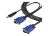 StarTech 10 ft Ultra Thin USB VGA 2-in-1 KVM Cable - Høyre vinkel