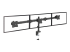 StarTech.com Desk Mount Triple Monitor Arm, Ergonomic VESA 3 Monitor Mount up to 27", Articulating & Height Adjustable Pole Mount, Tilt/Swivel/Rotate LCD/LED Screen, Desk Clamp/Grommet - Venstre vinkel